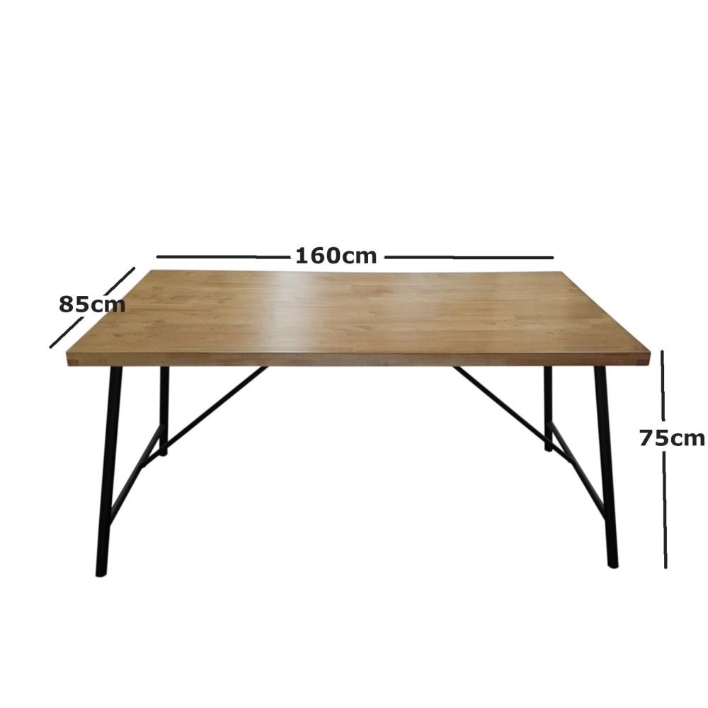 Vegas Rectangular Dining Table 1.6m - Maple Fast shipping On sale