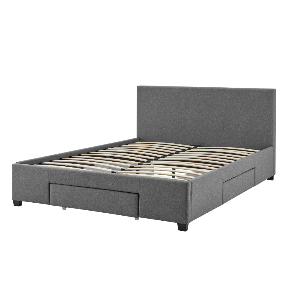 Venice Collection 3 Drawer Bed Frame - Charcoal Queen Fast shipping On sale