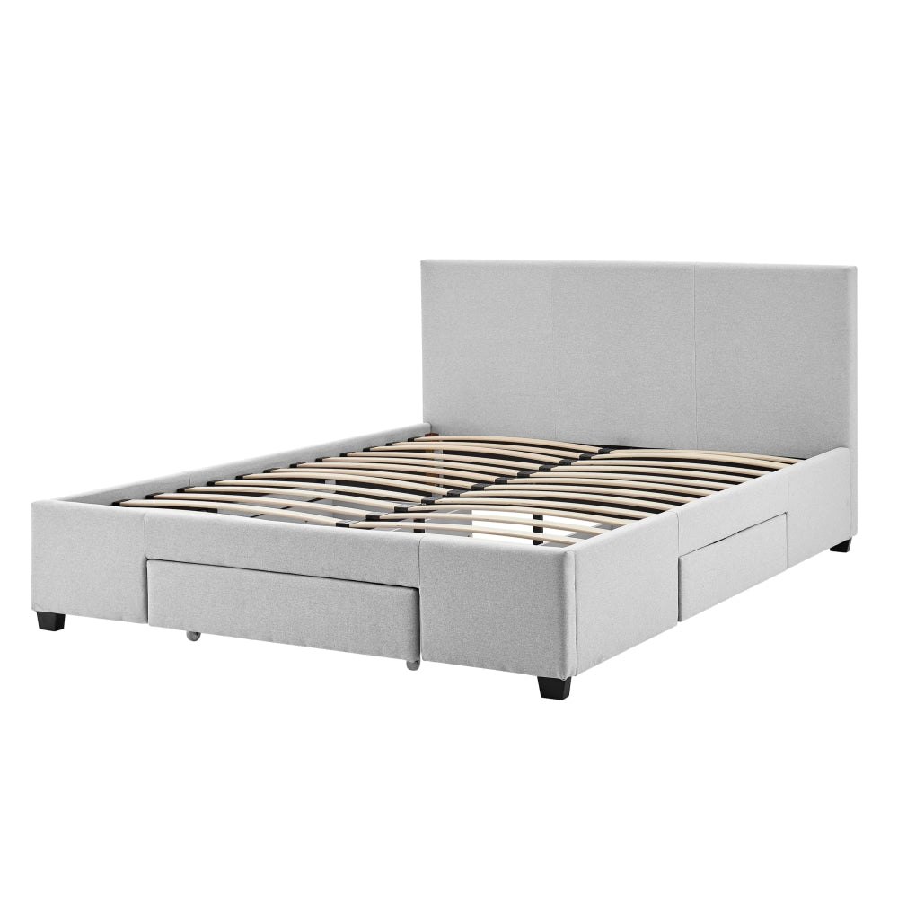 Venice Collection 3 Drawer Bed Frame - Pewter Grey Queen Fast shipping On sale