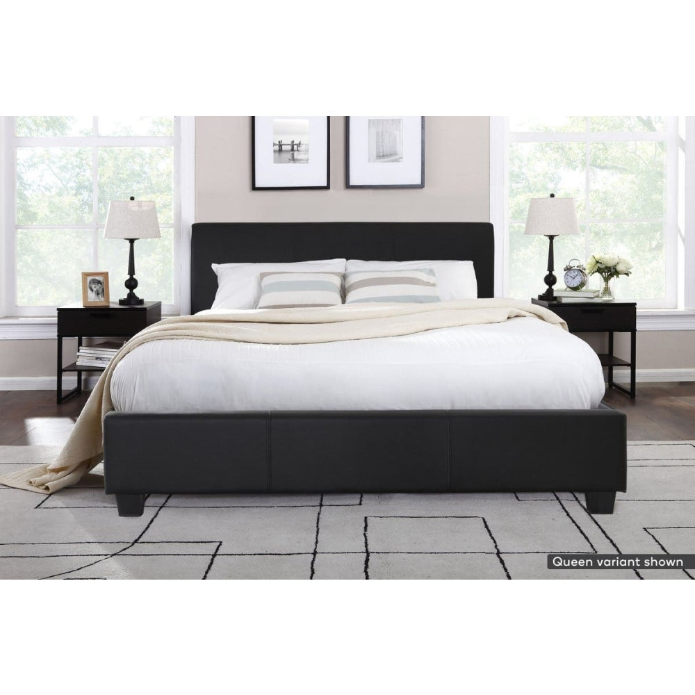 Vernazza Collection Bed Frame - Black Double Fast shipping On sale