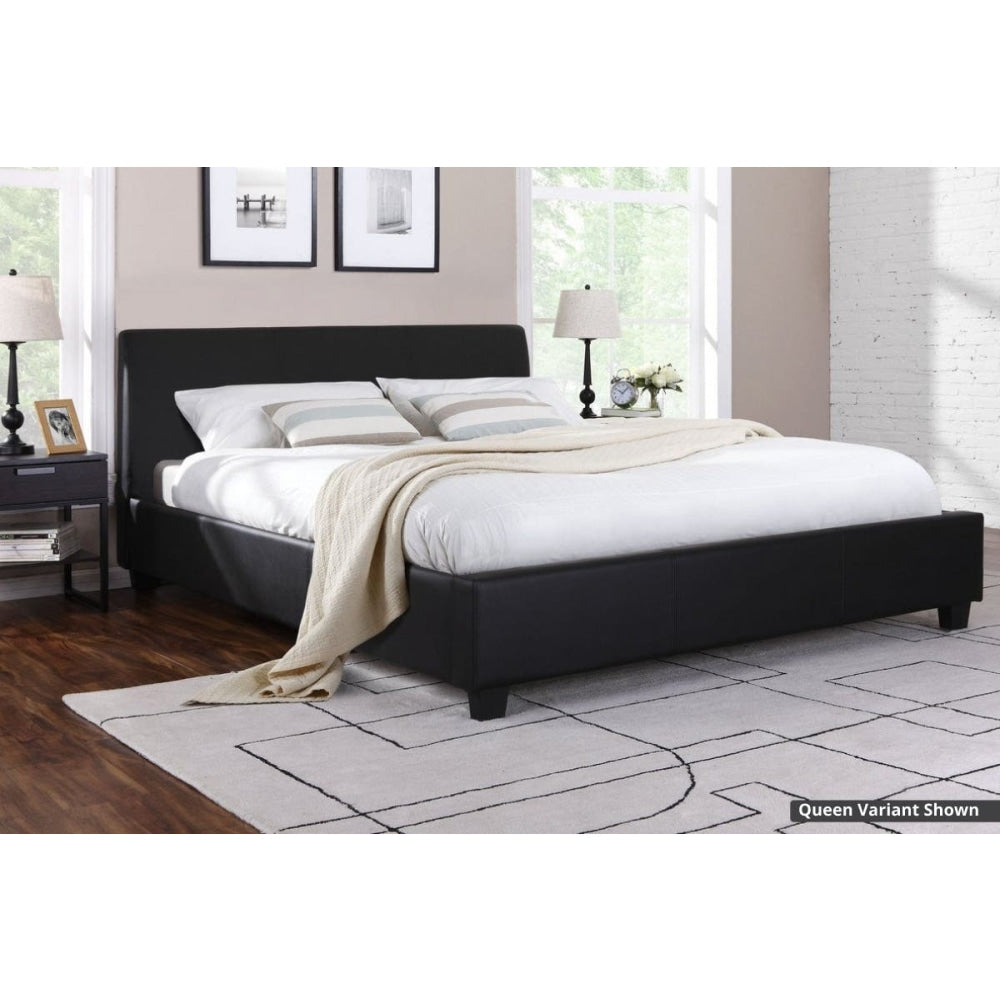 Vernazza Collection Bed Frame - Black Double Fast shipping On sale