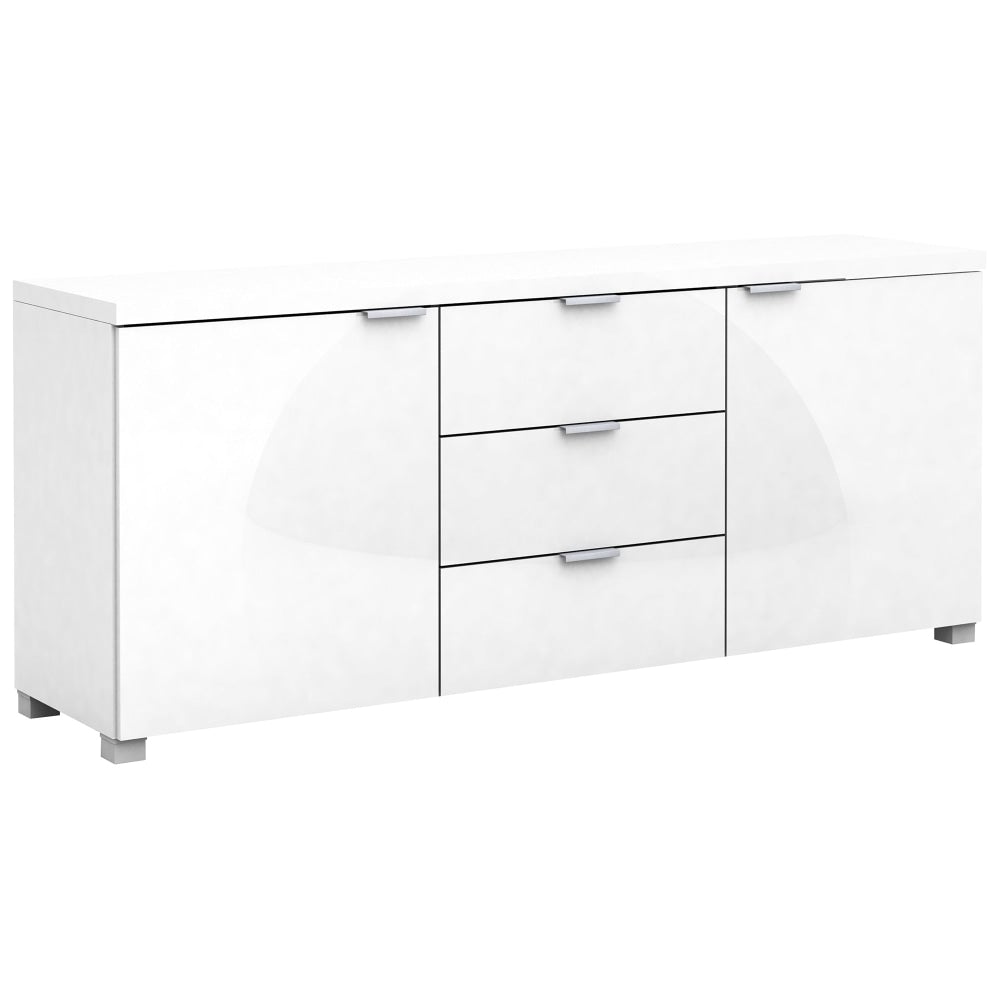 Verona Buffet Sideboard TV Stand Storage Cabinet Cupboard - High Gloss White & Unit Fast shipping On sale