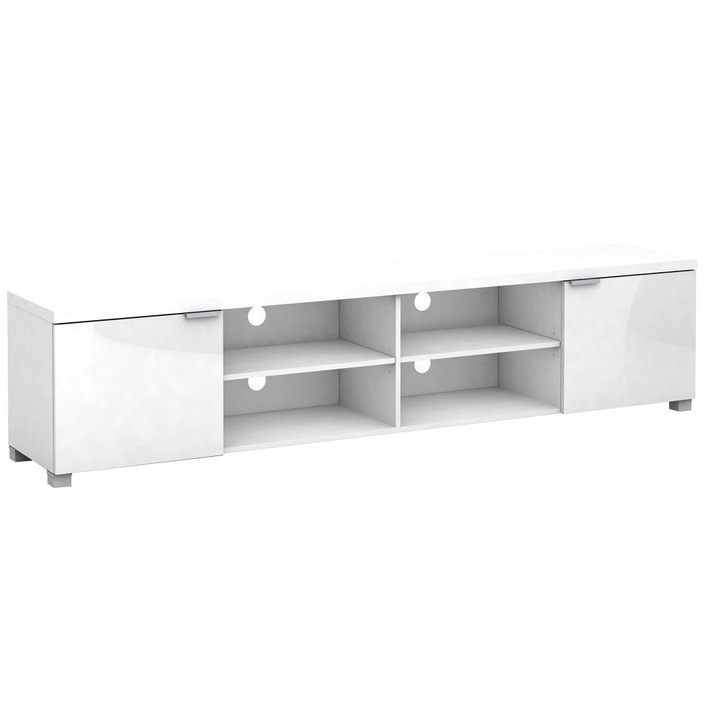 Verona TV Stand Entertainment Unit Storage Cabinet 200cm - High Gloss White Fast shipping On sale