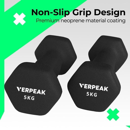 Verpeak Neoprene 12kg Dumbbell Set With Rack Fitness Exercise Gym (1,2,3kg x 2) Sports & Fast shipping On sale