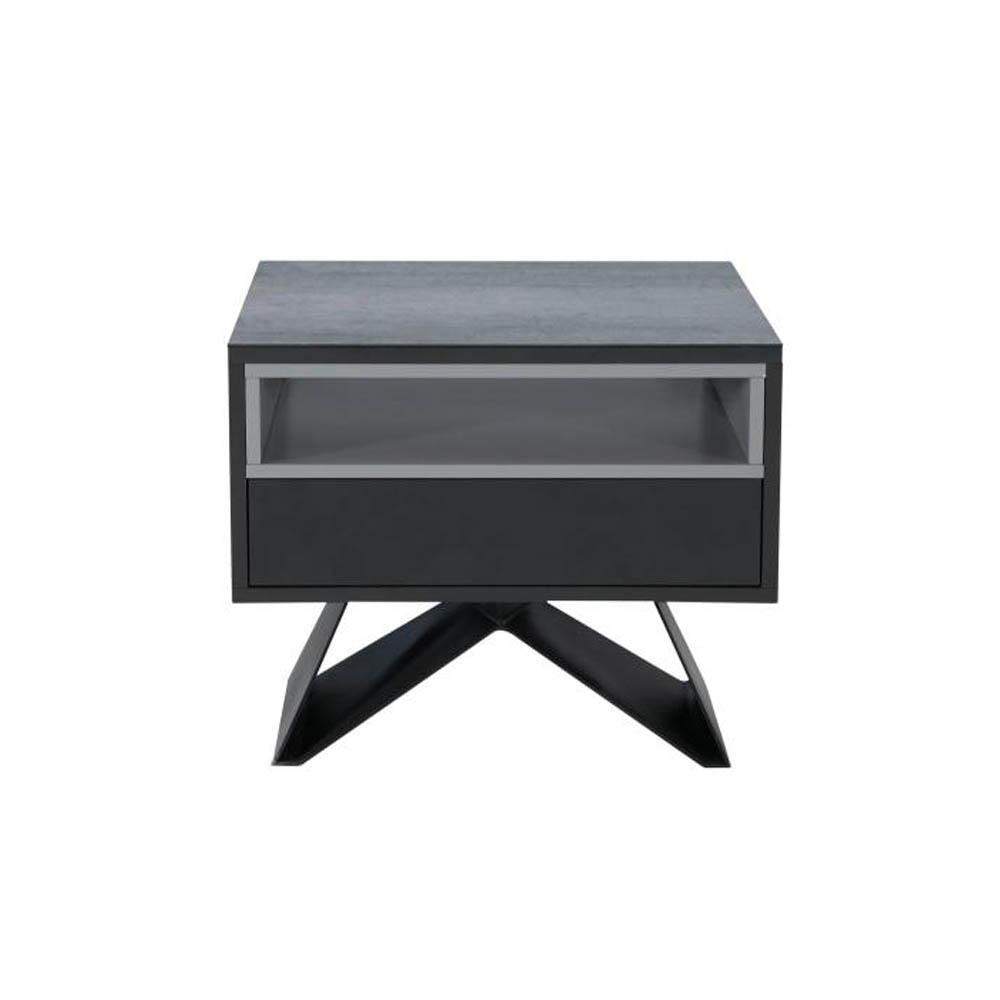 Vertia Square Side Table - Shadow Grey Fast shipping On sale
