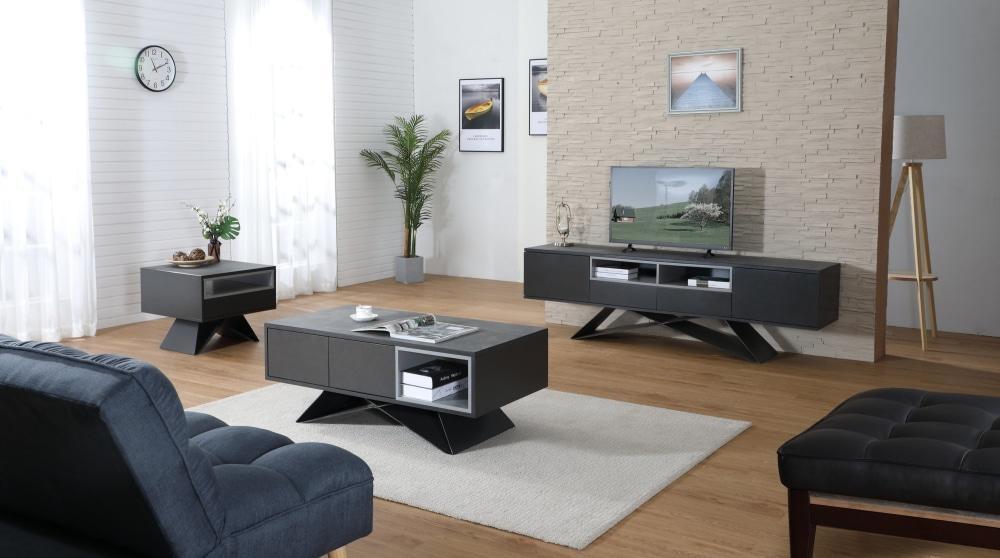Vertia TV Stand Cabinet Entertainment Unit - Shadow Grey Fast shipping On sale