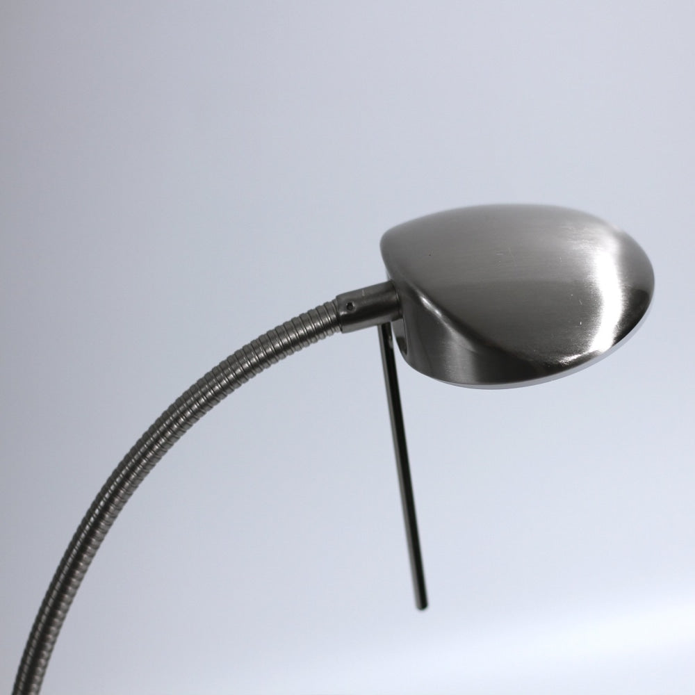 Vincenzo LED Modern Elegant Free Standing Reading Light Floor Lamp - Satin Chrome Fast shipping On sale