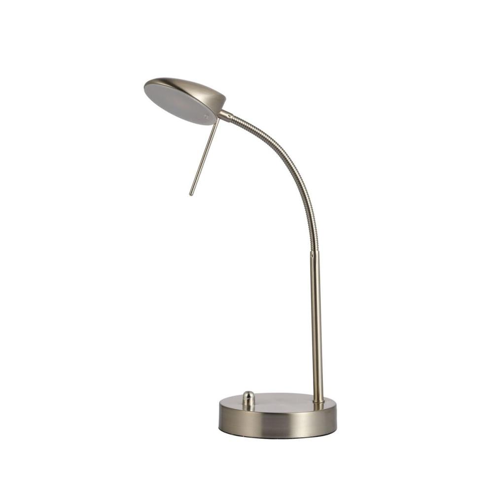 Vincenzo LED Modern Elegant Table Lamp Desk Light - Satin Chrome Fast shipping On sale