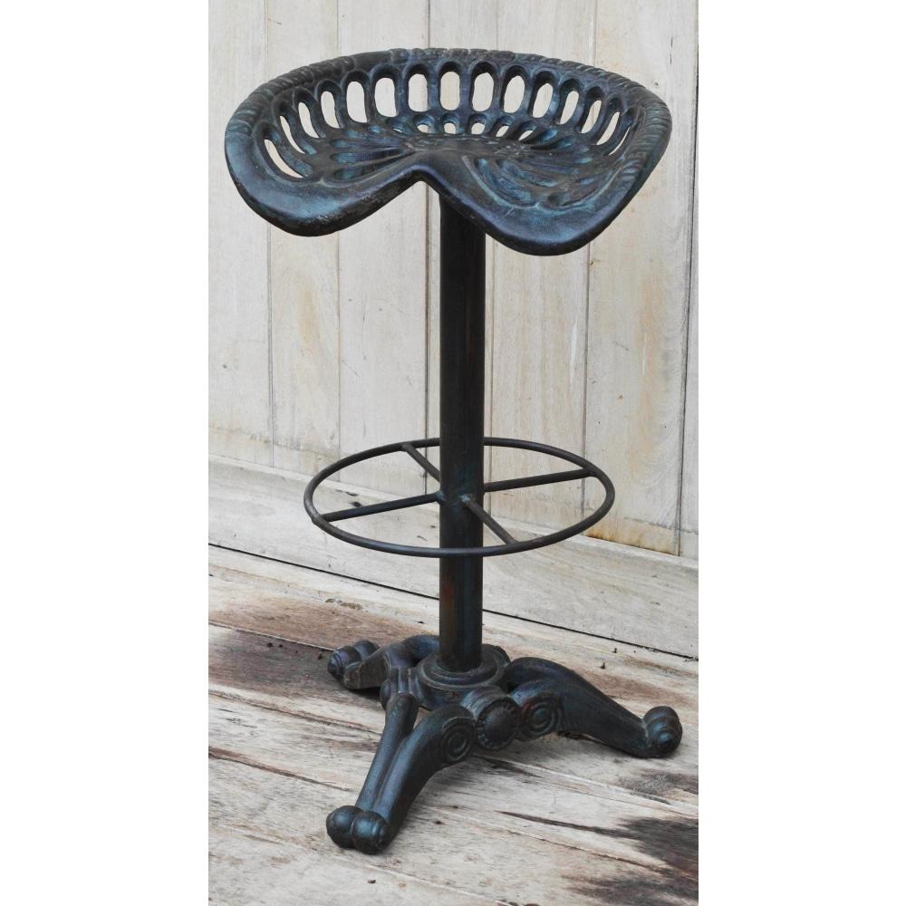 Vintage Cast Iron Tractor Seat Low Stool Bar Fast shipping On sale