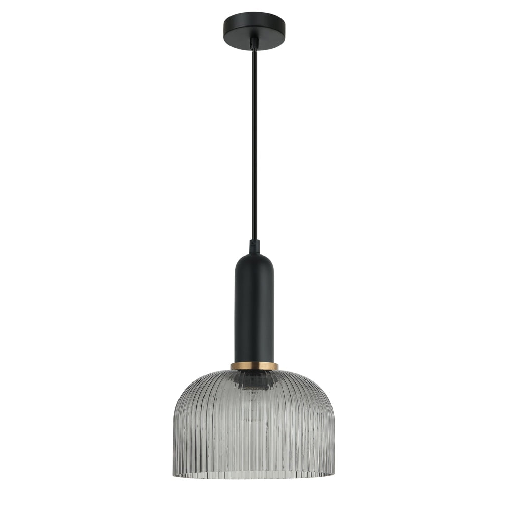 VINTAJ Pendant Lamp Light Interior ES Black Smoky Glass Dome OD200mm Fast shipping On sale