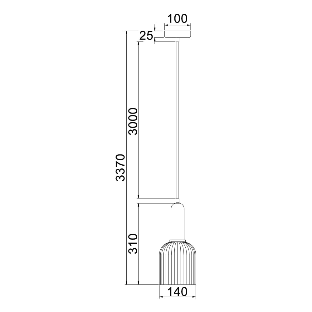 VINTAJ Pendant Lamp Light Interior ES Clear Glass Ellipse OD140mm Fast shipping On sale