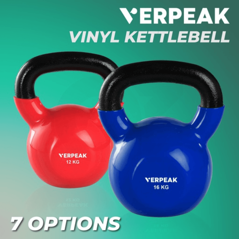 Vinyl Kettlebell 16 KG (Blue) Sports & Fitness Fast shipping On sale