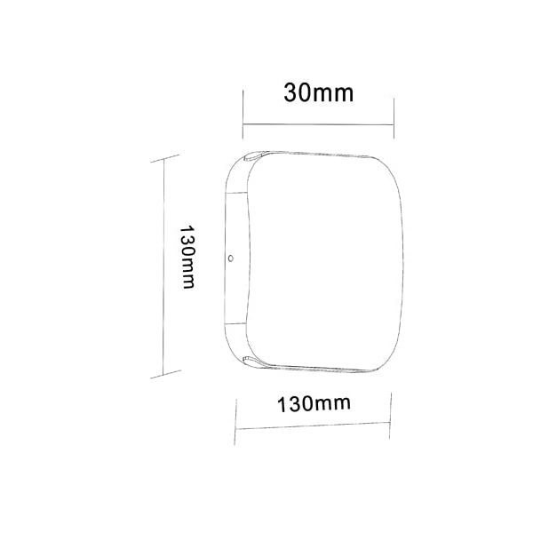 VOX Wall Light Surface Mounted Up/Down 9W Square Polished Alu 3000K IP54 737LM Lamp Fast shipping On sale