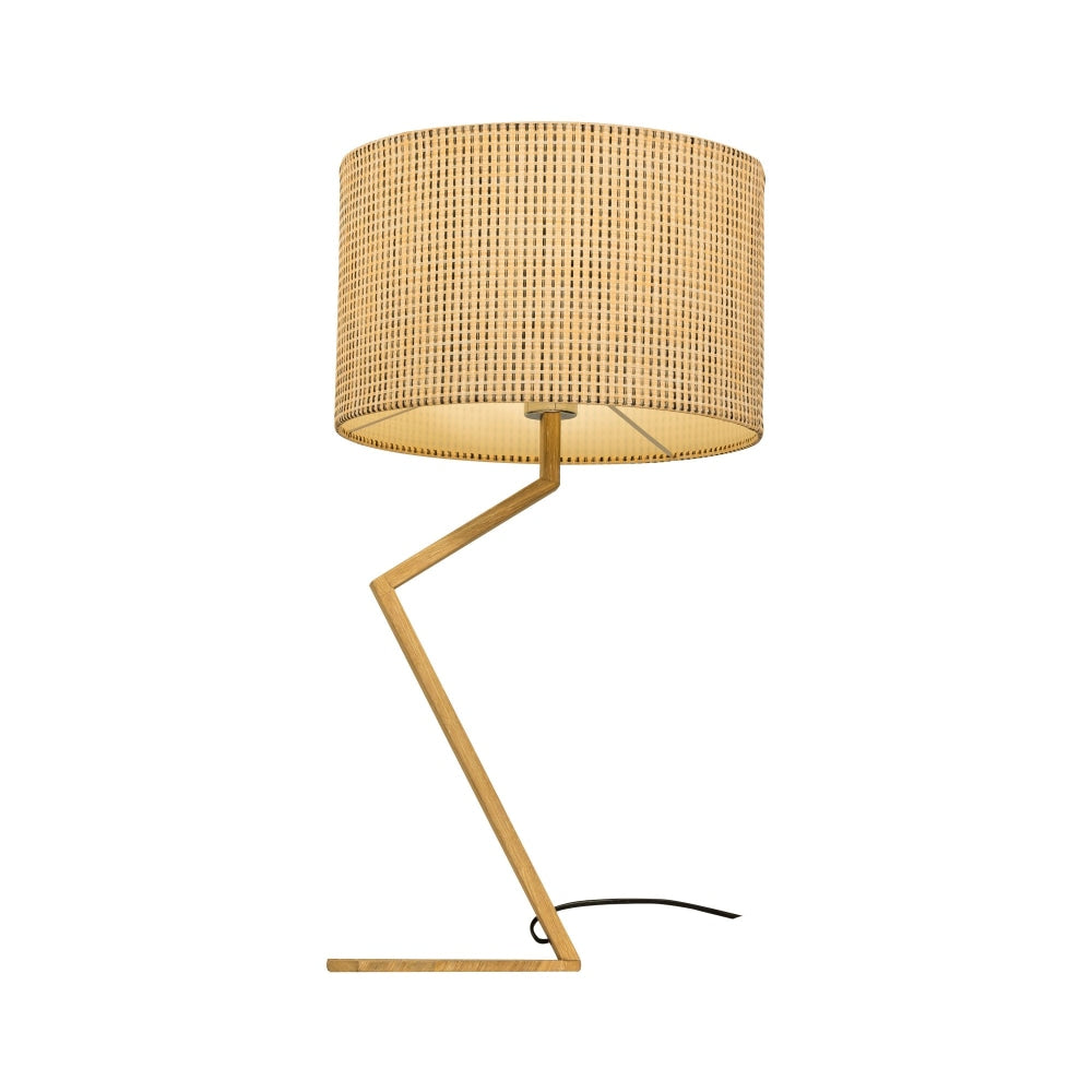 Waldo Classic Oriental Metal Stand Table Lamp Light Fabric and Paper Veneer Shade - Wood Fast shipping On sale