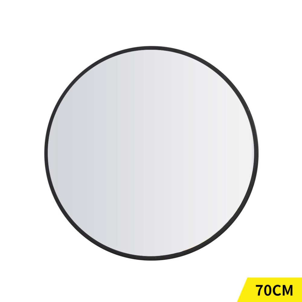 Wall Mirror Round Shaped Bathroom Makeup Mirrors Smooth Edge 70CM Fast shipping On sale