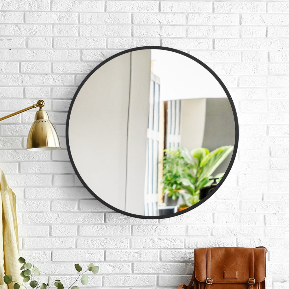 Wall Mirror Round Shaped Bathroom Makeup Mirrors Smooth Edge 80CM Fast shipping On sale