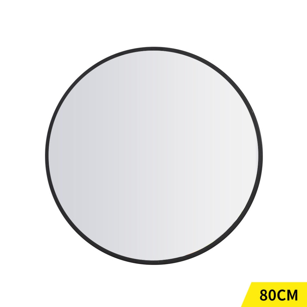Wall Mirror Round Shaped Bathroom Makeup Mirrors Smooth Edge 80CM Fast shipping On sale
