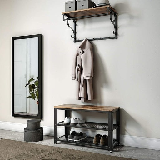 Vasagle Wall-Mounted Coat Rack with 5 Hooks Rustic Brown Fast shipping On sale