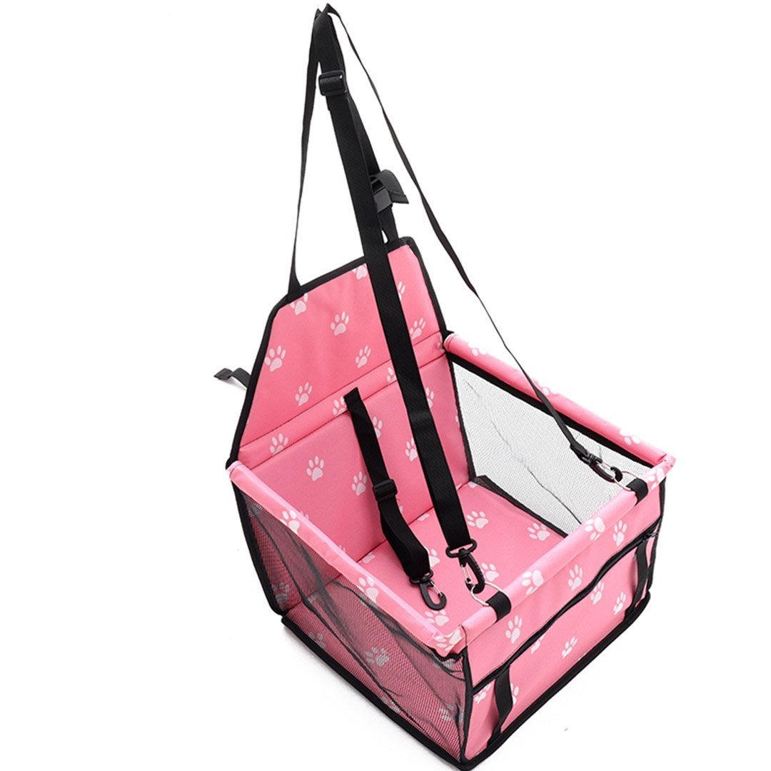 Waterproof Pet Booster Car Seat Breathable Mesh Safety Travel Portable Dog Carrier Bag Pink Cares Fast shipping On sale