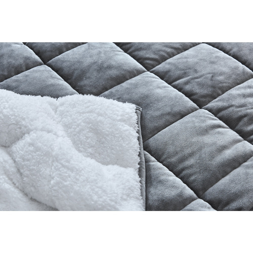 Weighted Sherpa Blanket - Charcoal 11 KG 11kg Fast shipping On sale