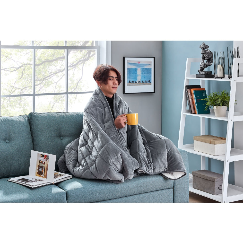 Weighted Sherpa Blanket - Charcoal 5 KG 5kg Fast shipping On sale