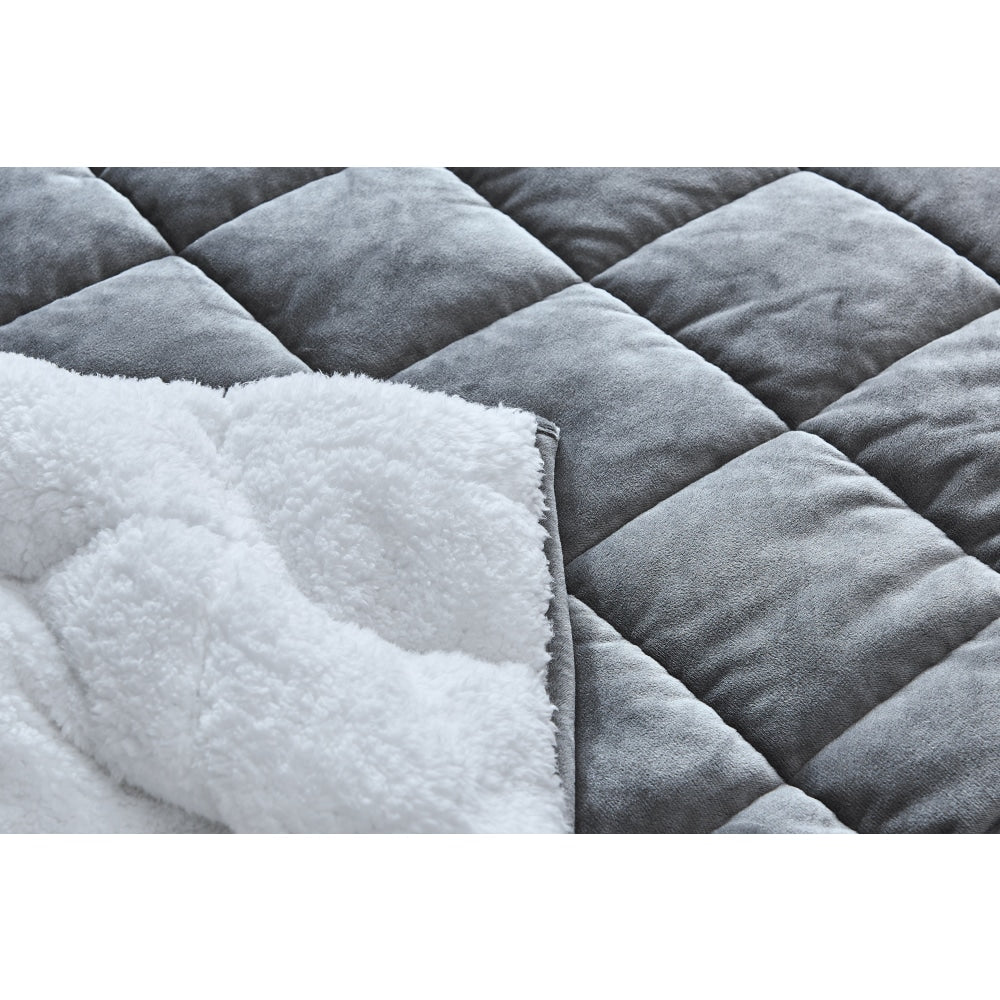 Weighted Sherpa Blanket - Charcoal 5 KG 5kg Fast shipping On sale