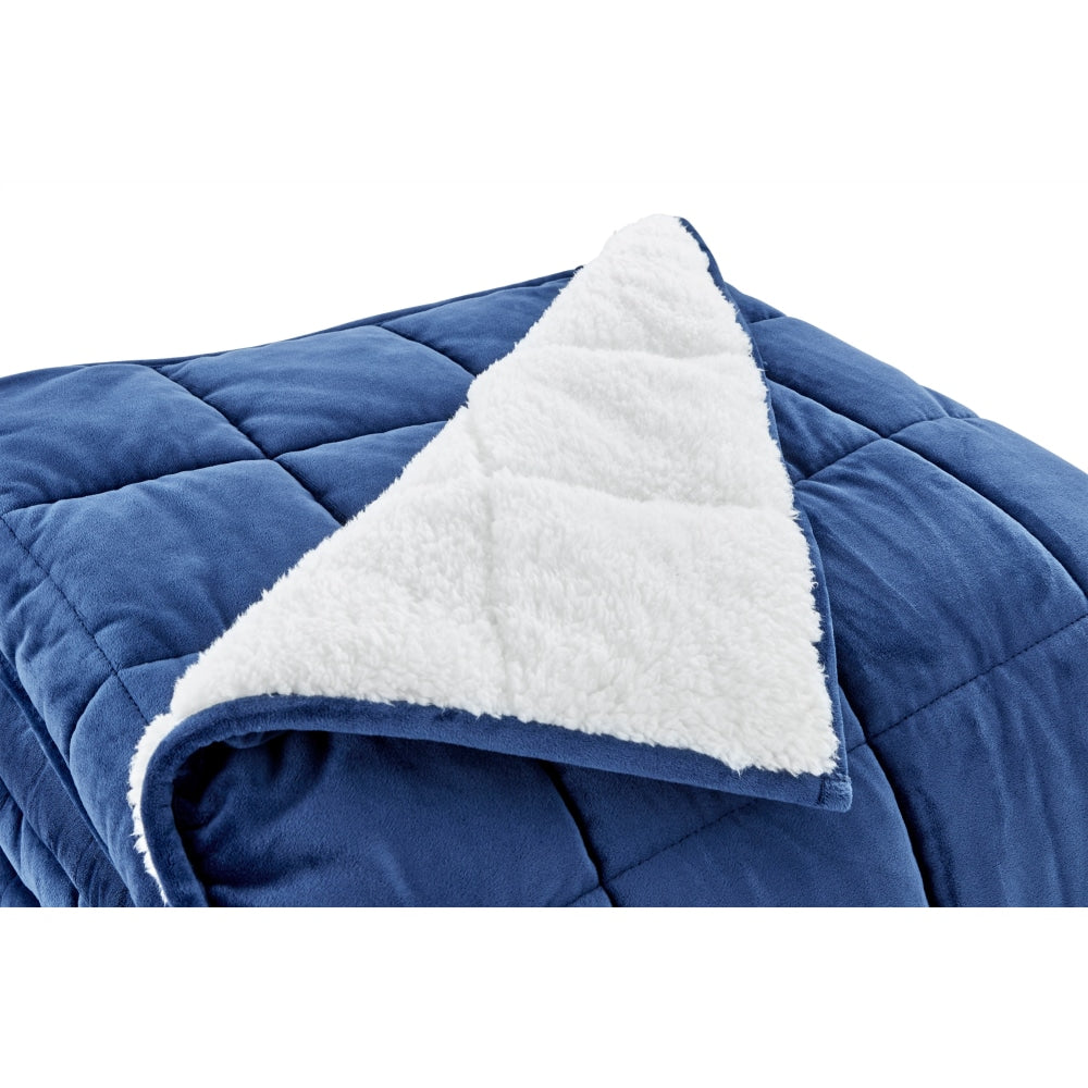 Weighted Sherpa Blanket - Navy 11 KG 11kg Fast shipping On sale