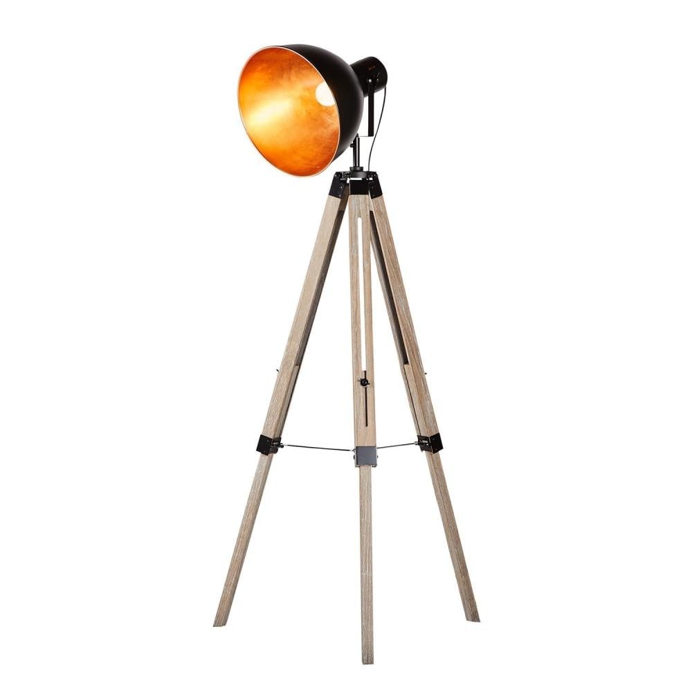 Welker Large Classic Tripod Floor Lamp - Black Fast shipping On sale