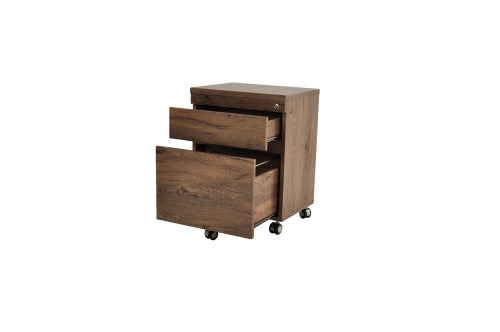 Weslea File Pedestal on Castors - Antique Oak Filing Cabinet Fast shipping On sale