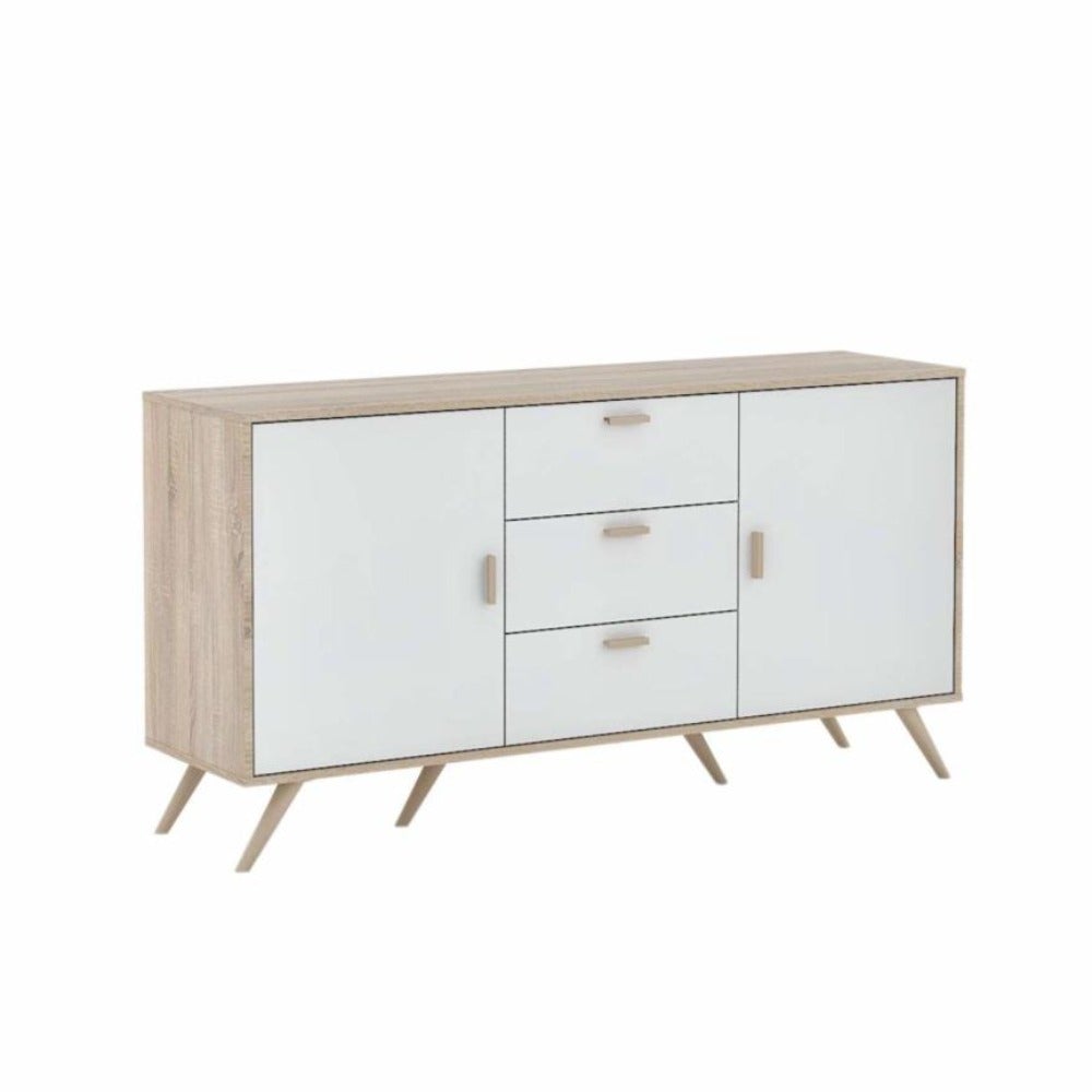William Sideboard Buffet Unit Chest Of Drawers Storage Cabinet - Oak & White Fast shipping On sale