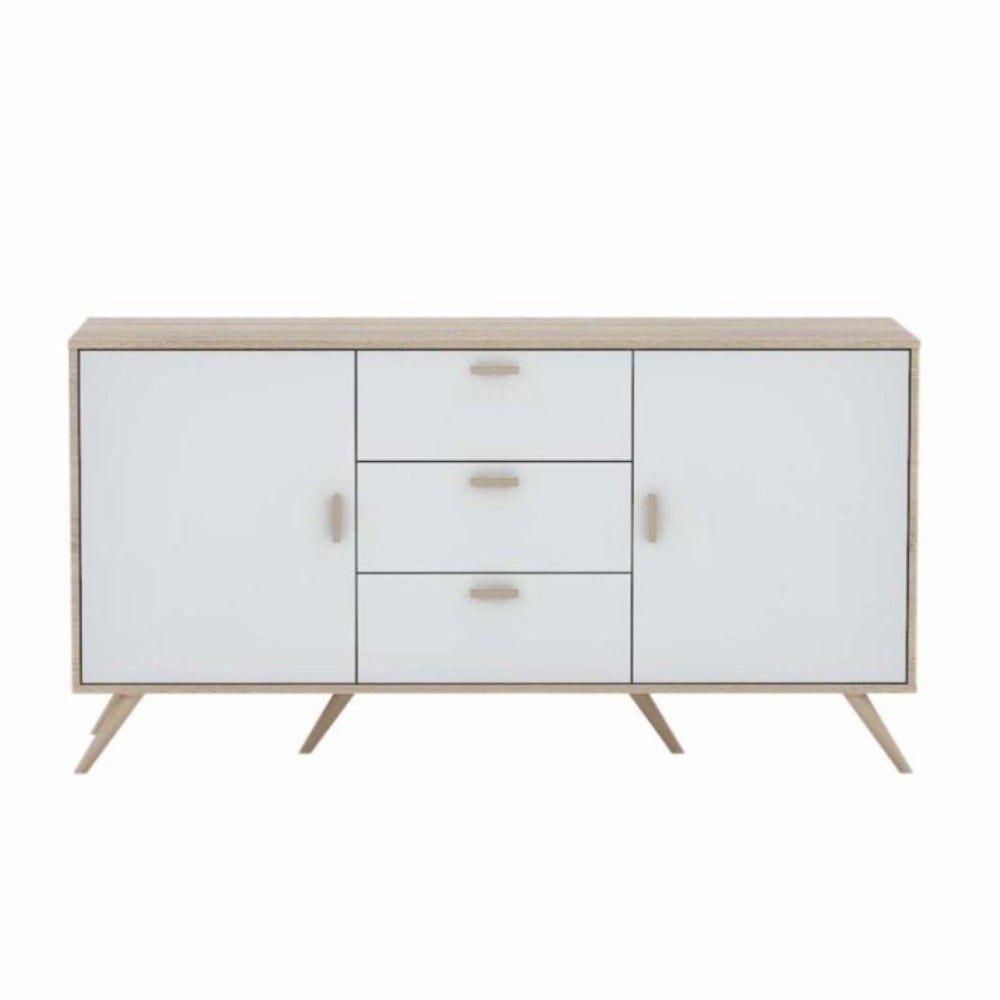 William Sideboard Buffet Unit Chest Of Drawers Storage Cabinet - Oak & White Fast shipping On sale