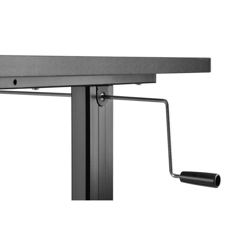 Wind-Up Height Adjustable Sit Stand Computer Work Task Study Office Desk - Black Fast shipping On sale