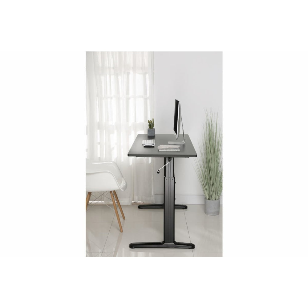 Wind-Up Height Adjustable Sit Stand Computer Work Task Study Office Desk - Black Fast shipping On sale