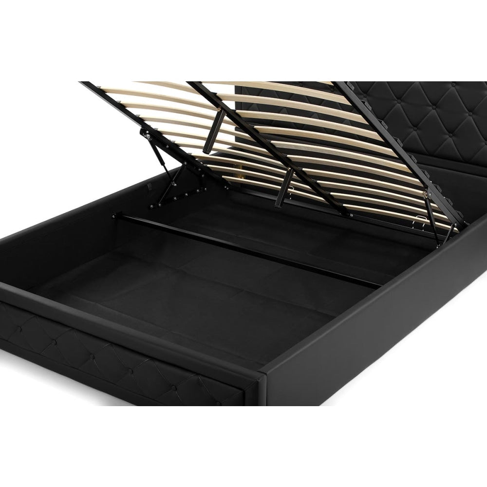 Winslow Gas Lift Bed Frame - Black Double Fast shipping On sale