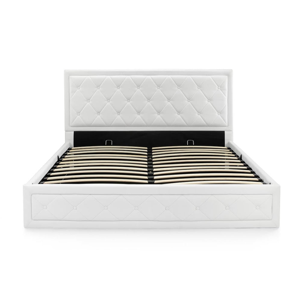 Winslow Gas Lift Bed Frame - White Queen Fast shipping On sale