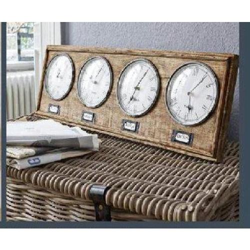 World Clock Roman Numeral Timber Ottoman Fast shipping On sale