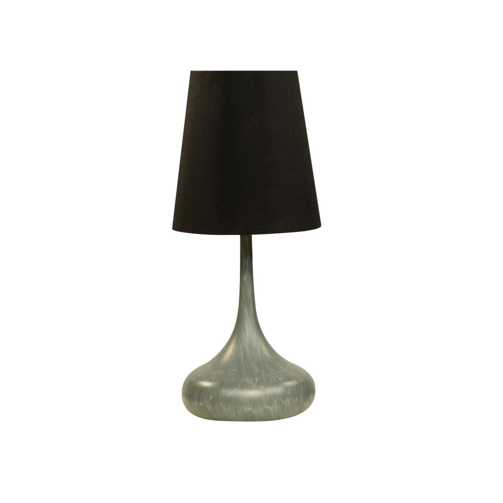 Xelene Modern Classic Cement Powdered Metal Base Cone Fabric Shade Table Lamp Light - Black Fast shipping On sale