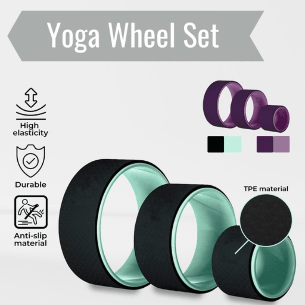 Yoga Wheel 3 Set (Purple) Sports & Fitness Fast shipping On sale