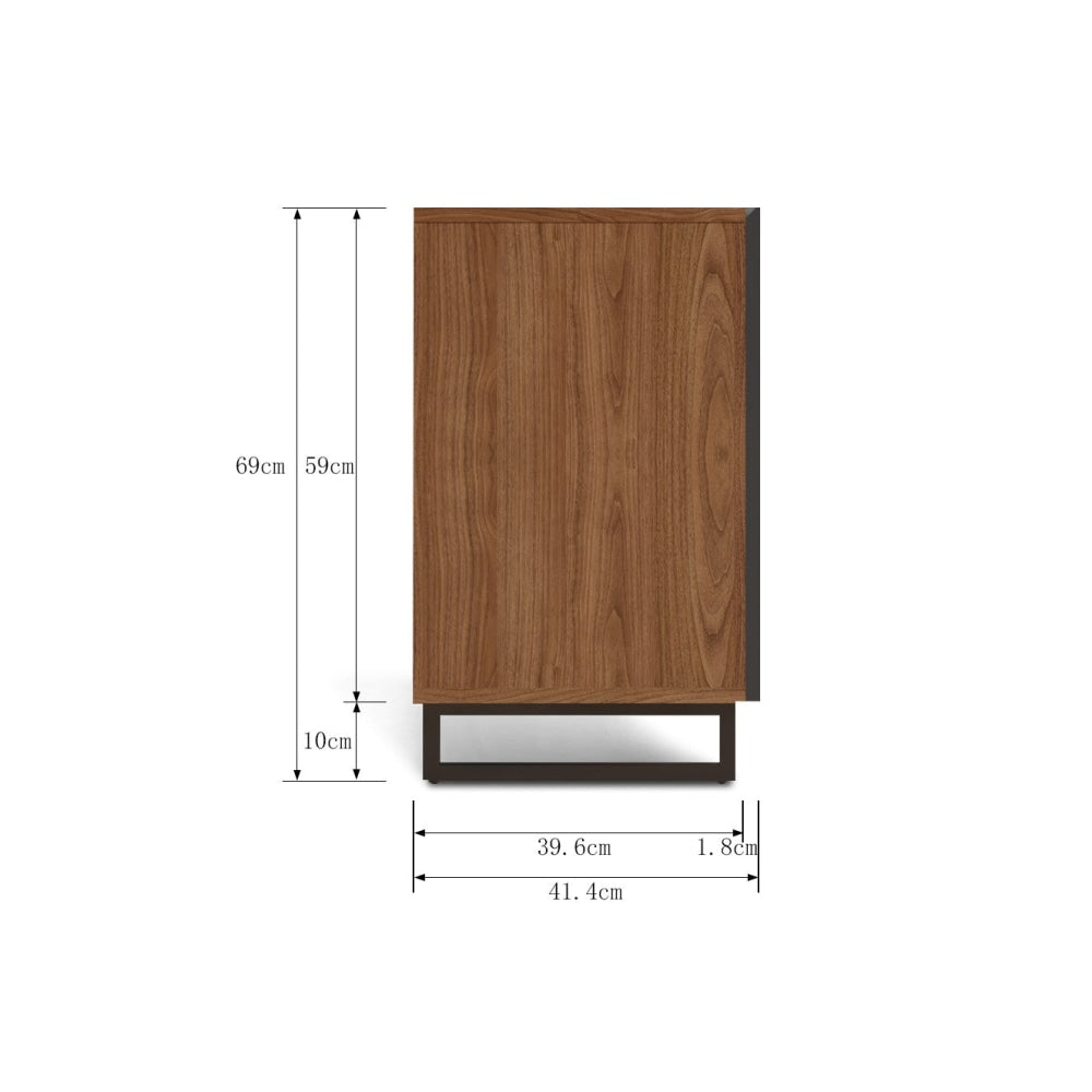 Zane Buffet Unit Sideboard W/ 3-Doors Storage Cabinet - Walnut/Charcoal & Fast shipping On sale