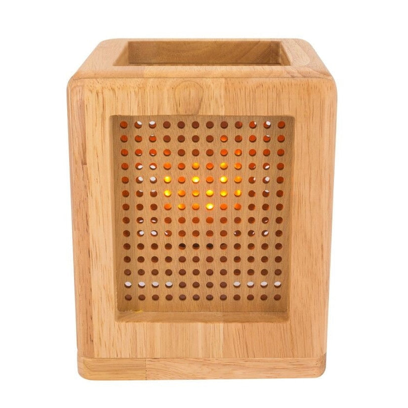 ZEN Table Lamp ES Wood Square OD150mm with Hole Diffuser Flame Fast shipping On sale